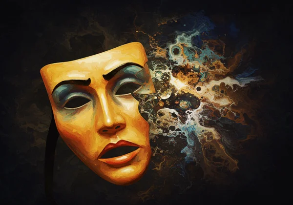 Abstract representation of drama, emotions, and masks for HPD