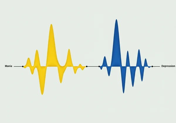 Abstract representation of episodic mood shifts
