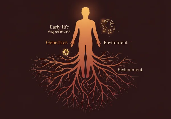 Abstract representation of DPD's complex contributing factors.