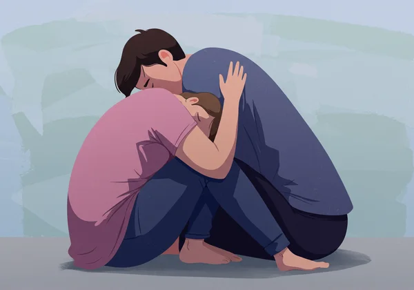 Person heavily reliant on another for emotional support.