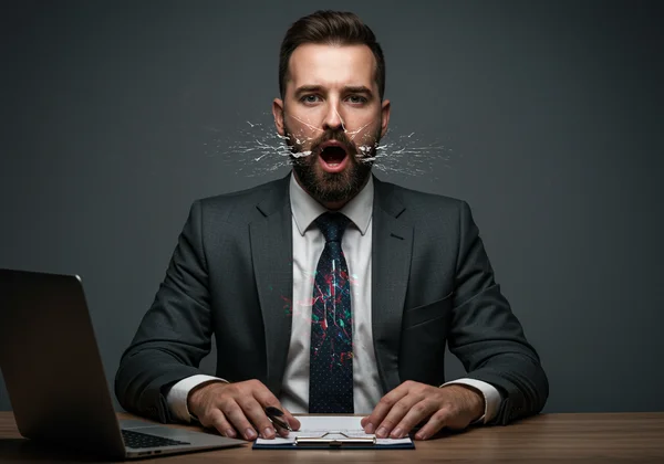 High-functioning person masking internal distress