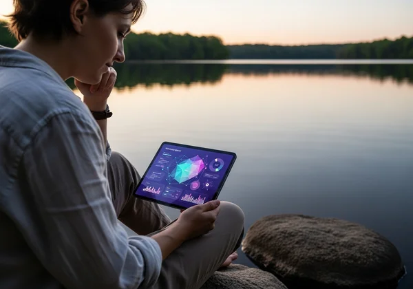 Person reflecting on personal growth and insights