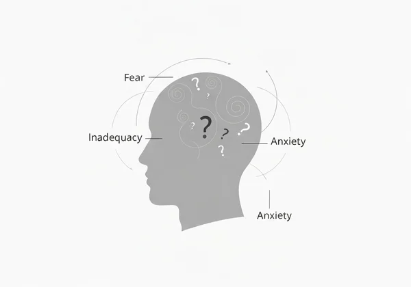 Mind map showing anxiety and fear-based thinking