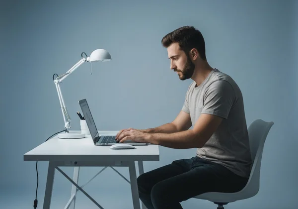 Person seeking professional help after online test